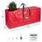 Zober Artificial Christmas Tree Storage Bag - Fits Up to 7.5 Foot Holiday Xmas Disassembled Trees with Durable Reinforced Handles &#x26; Dual Zipper - Waterproof Material Protects from Dust, Moisture &#x26; Insects (Red)